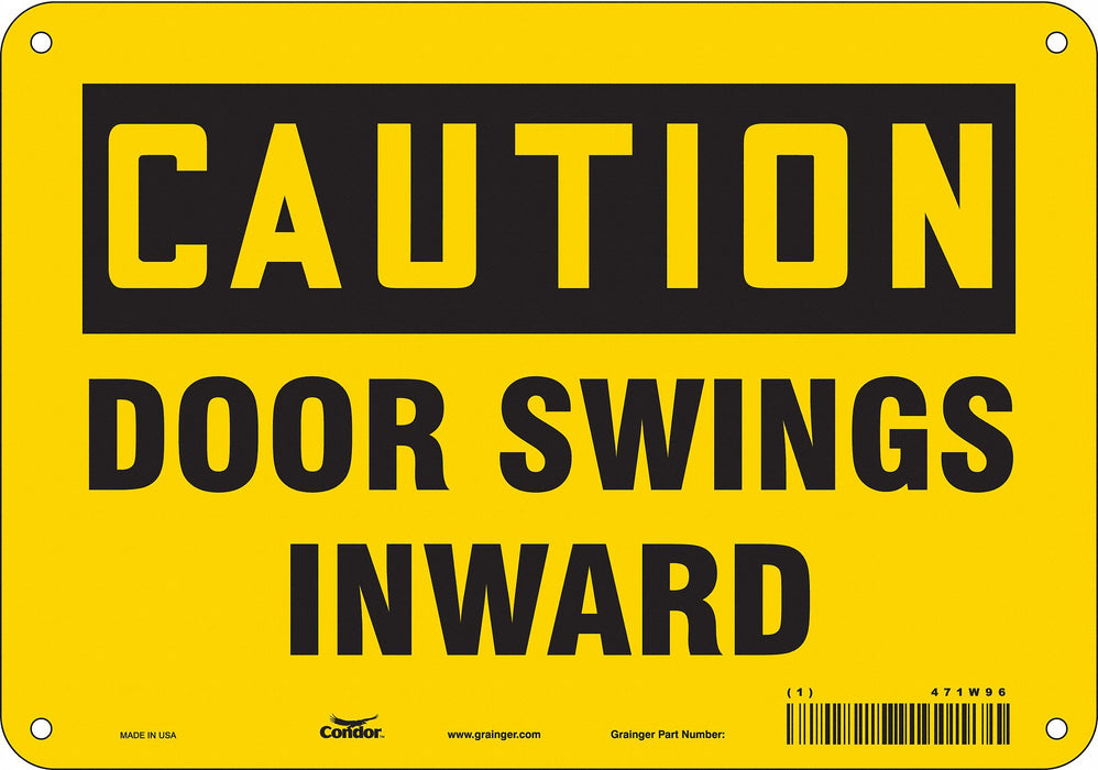 Safety Sign 7 in x 10 in Polyethylene