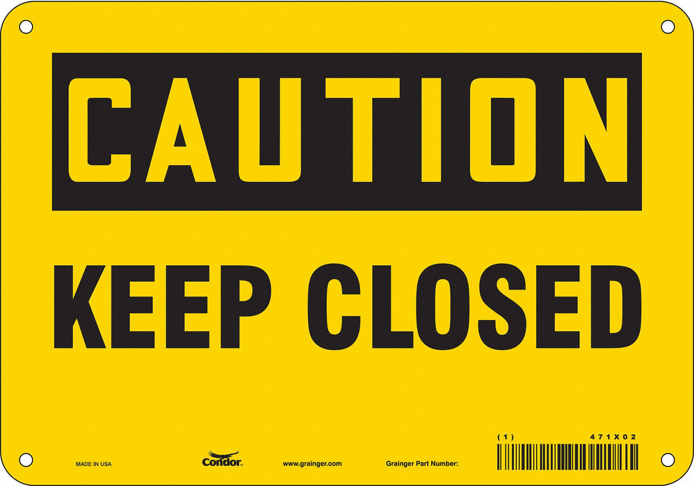 Safety Sign 7 in x 10 in Aluminum