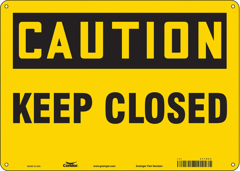Safety Sign 10 in x 14 in Aluminum