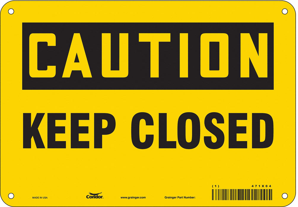 Safety Sign 7 in x 10 in Polyethylene