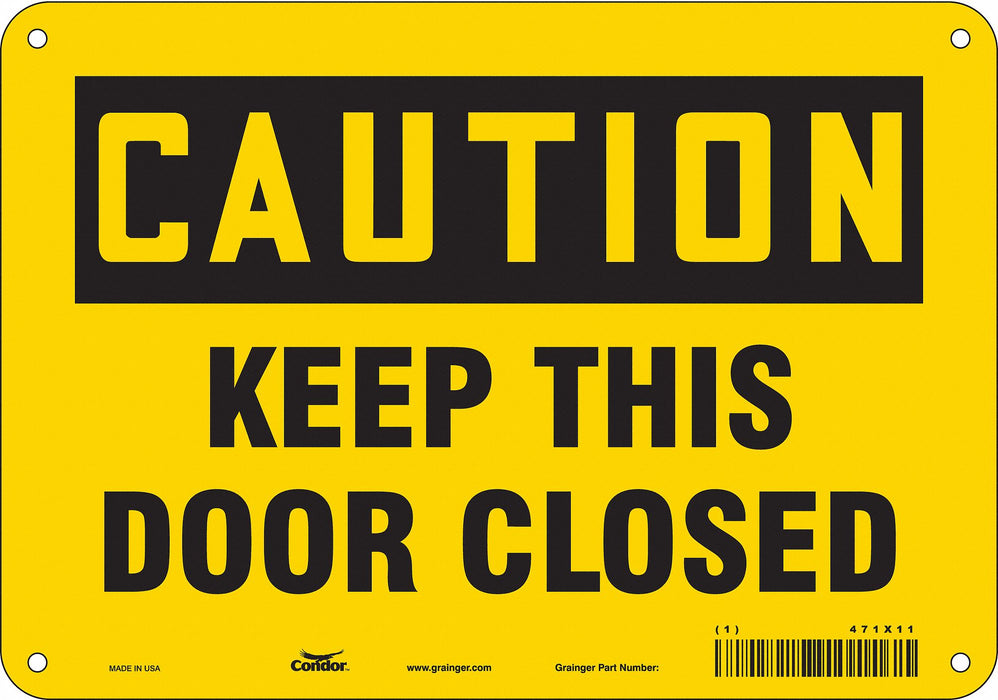 Safety Sign 7 in x 10 in Polyethylene