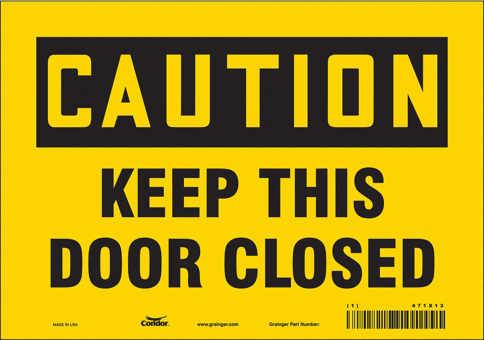 Safety Sign 7 in x 10 in Vinyl