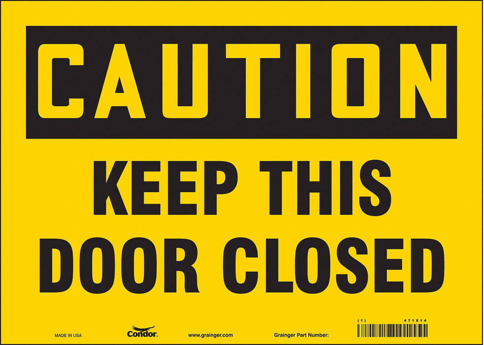 Safety Sign 10 in x 14 in Vinyl