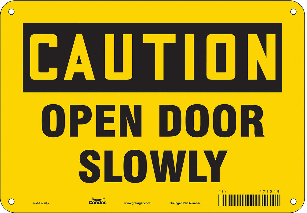 J6963 Safety Sign 7 in x 10 in Aluminum