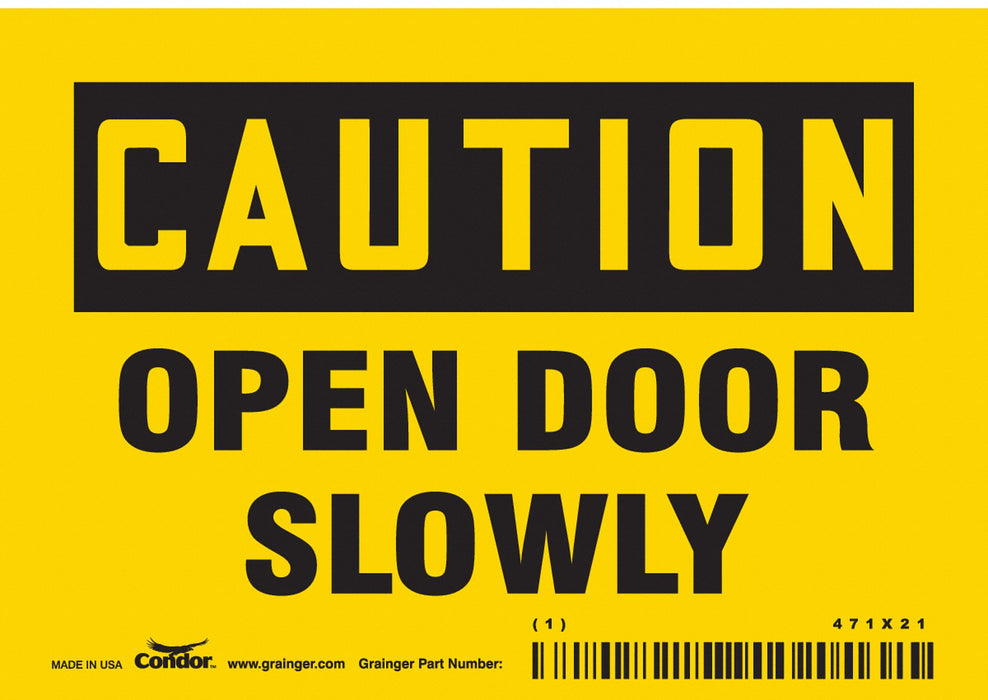 J6963 Safety Sign 3 1/2 in x 5 in Vinyl