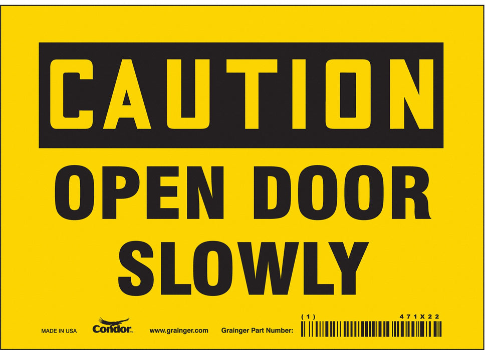J6963 Safety Sign 5 in x 7 in Vinyl