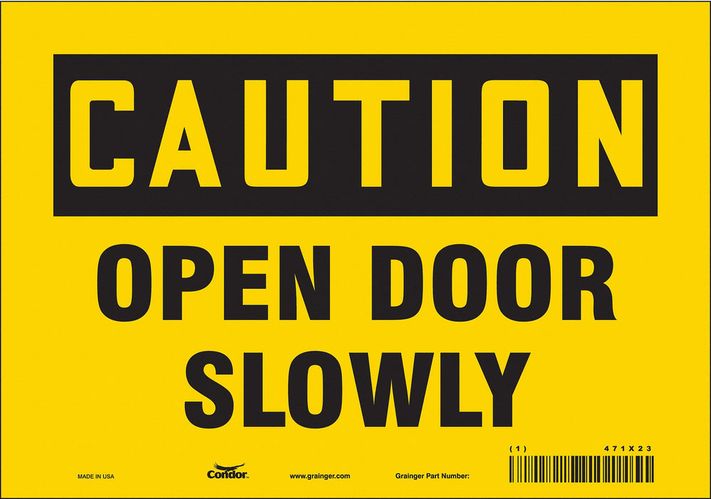 J6963 Safety Sign 7 in x 10 in Vinyl
