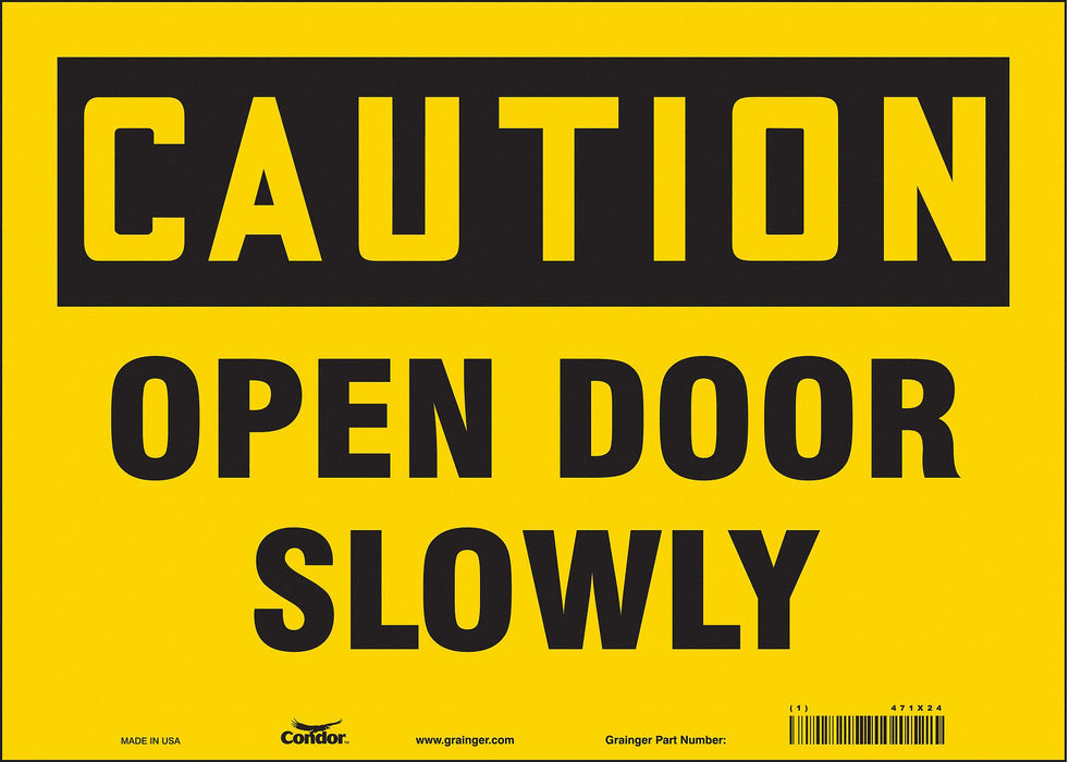 J6963 Safety Sign 10 in x 14 in Vinyl