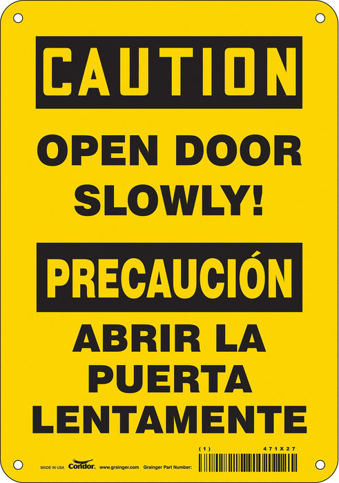 Safety Sign 10 in x 7 in Polyethylene