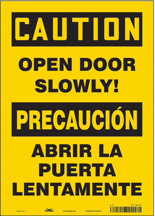 Safety Sign 14 in x 10 in Vinyl
