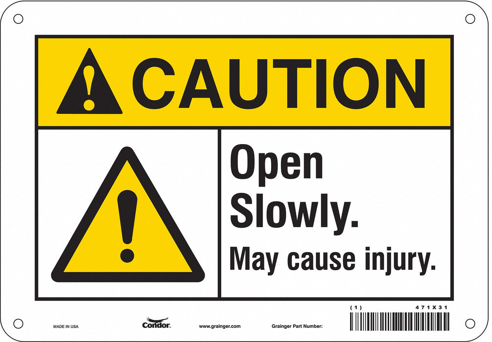 Safety Sign 7 in x 10 in Aluminum