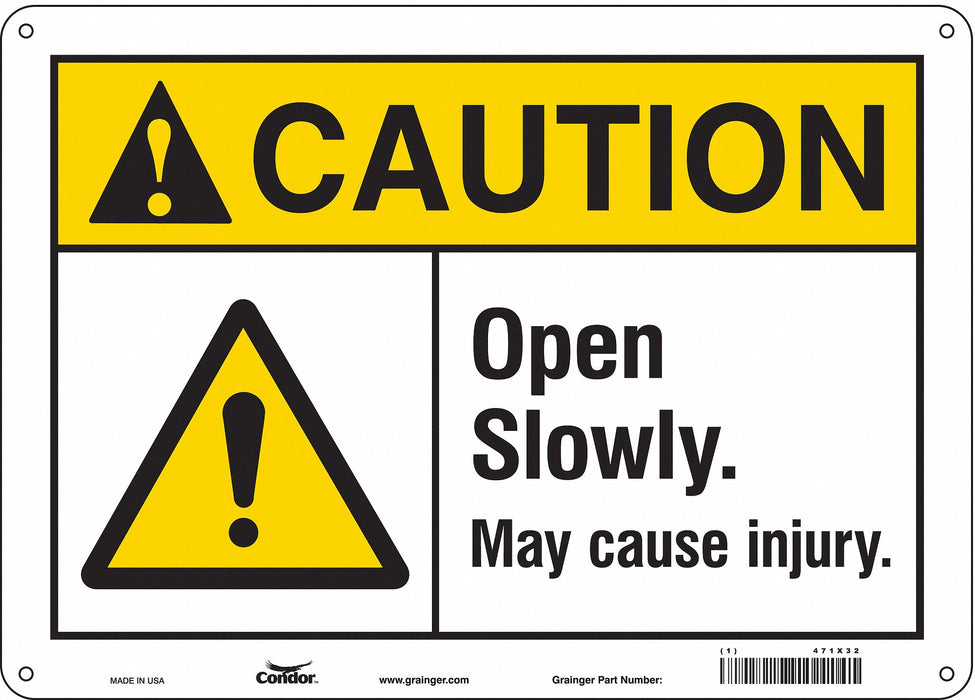 Safety Sign 10 in x 14 in Aluminum