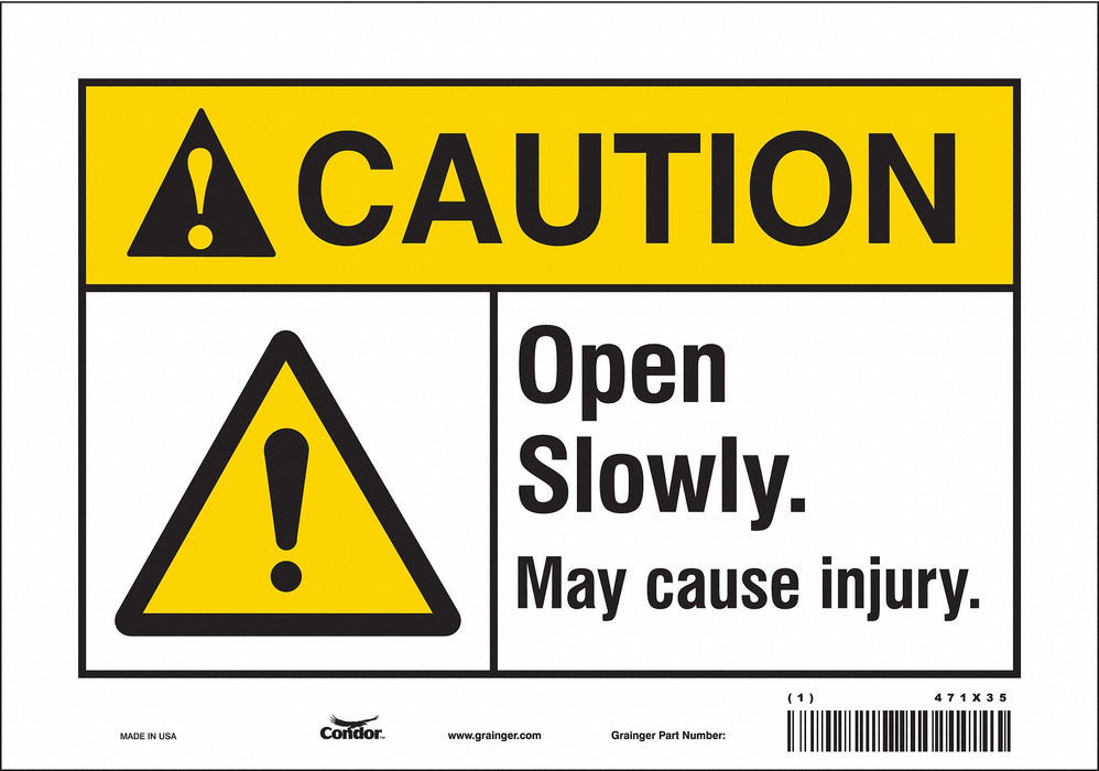 Safety Sign 7 in x 10 in Vinyl