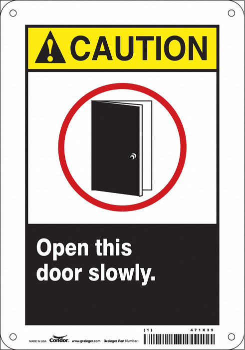 Safety Sign 10 in x 7 in Polyethylene