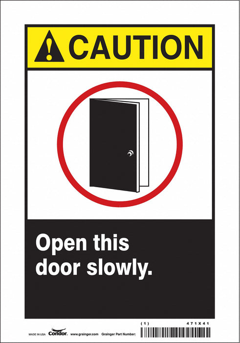 Safety Sign 10 in x 7 in Vinyl