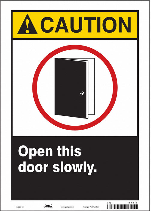 Safety Sign 14 in x 10 in Vinyl