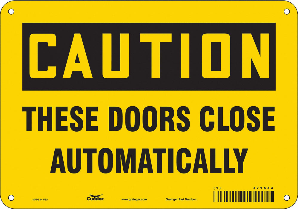 Safety Sign 7 in x 10 in Aluminum