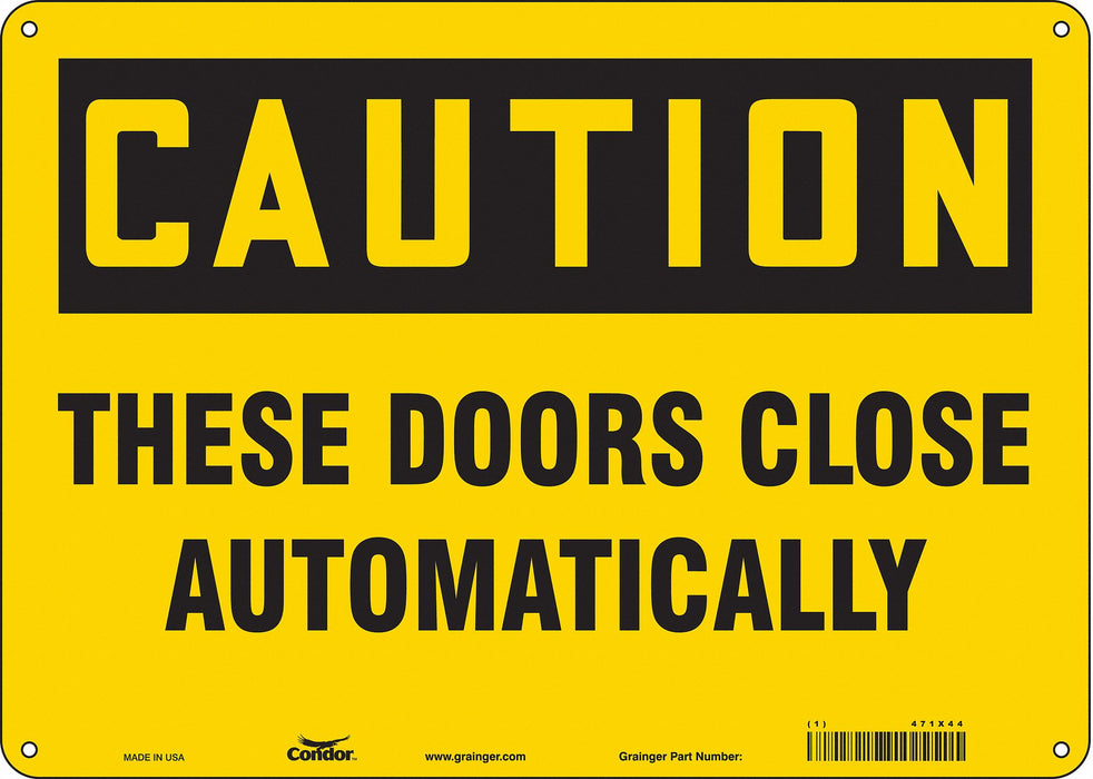 Safety Sign 10 in x 14 in Aluminum