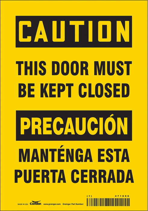 Safety Sign 10 in x 7 in Vinyl