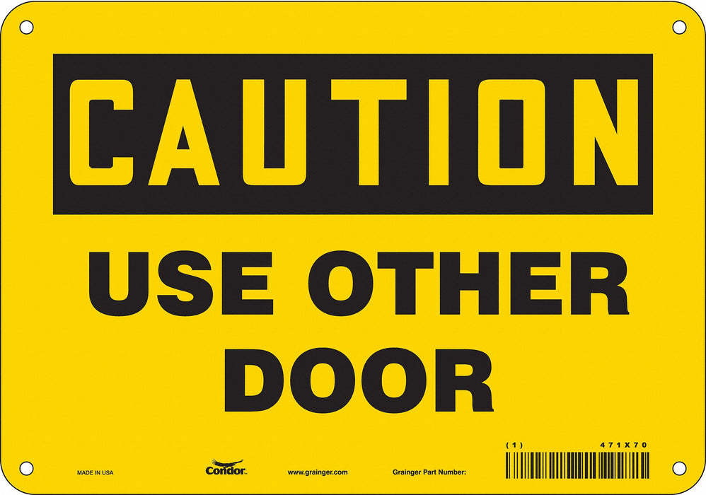 Safety Sign 7 in x 10 in Polyethylene