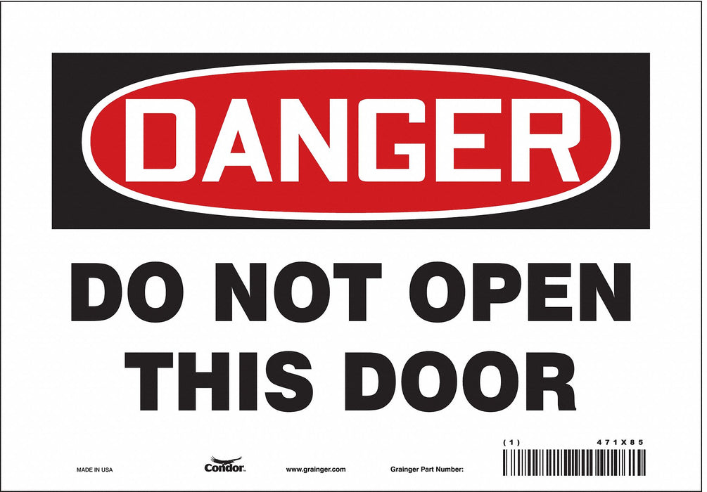 Safety Sign 7 in x 10 in Vinyl