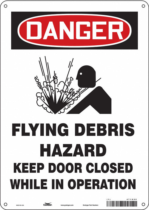 Safety Sign 14 in x 10 in Polyethylene