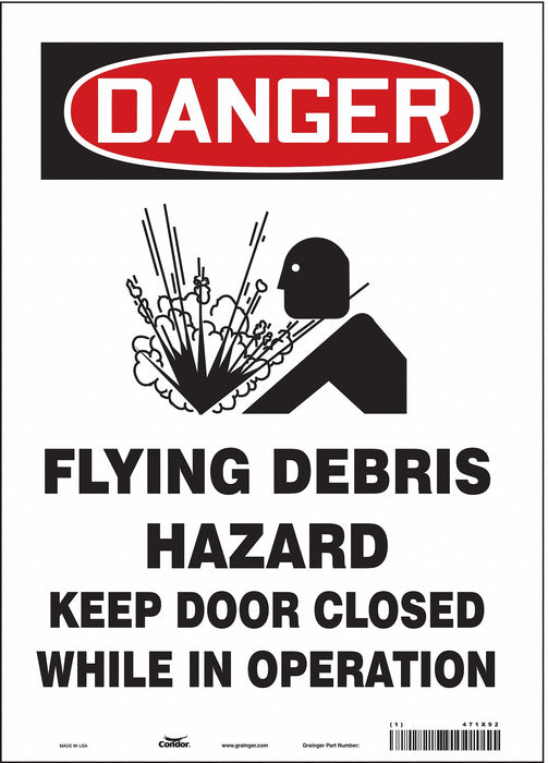 Safety Sign 14 in x 10 in Vinyl