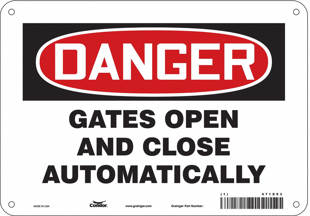 Safety Sign 7 in x 10 in Aluminum