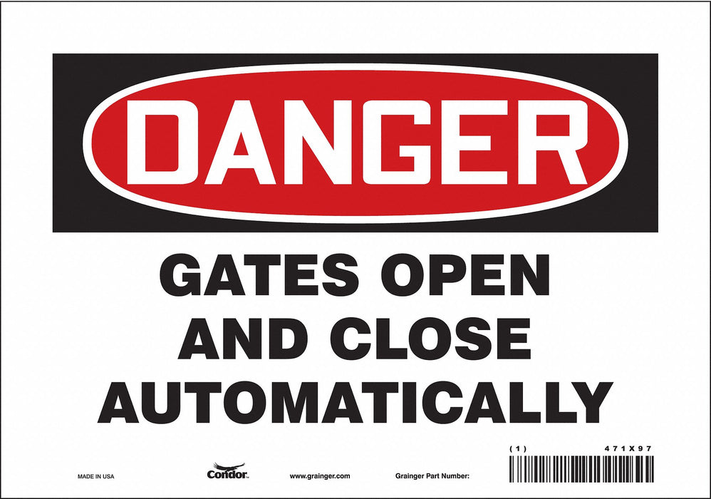 Safety Sign 7 in x 10 in Vinyl