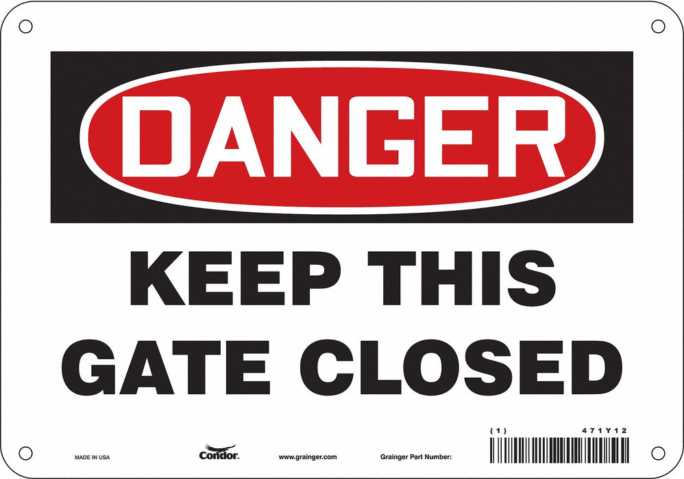 Safety Sign 7 in x 10 in Aluminum