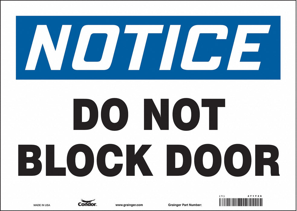 Safety Sign 10 in x 14 in Vinyl