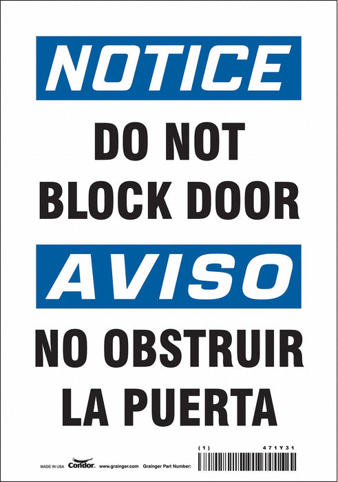 Safety Sign 10 in x 7 in Vinyl
