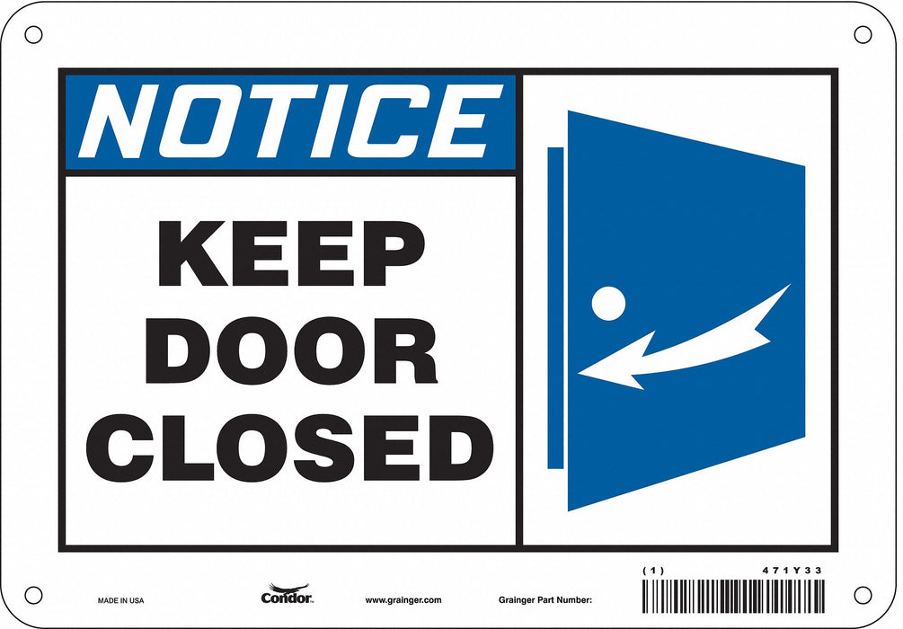 Safety Sign 7 in x 10 in Aluminum