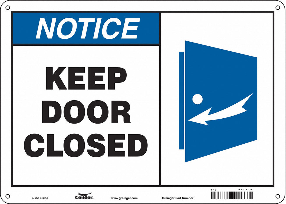 Safety Sign 10 in x 14 in Polyethylene