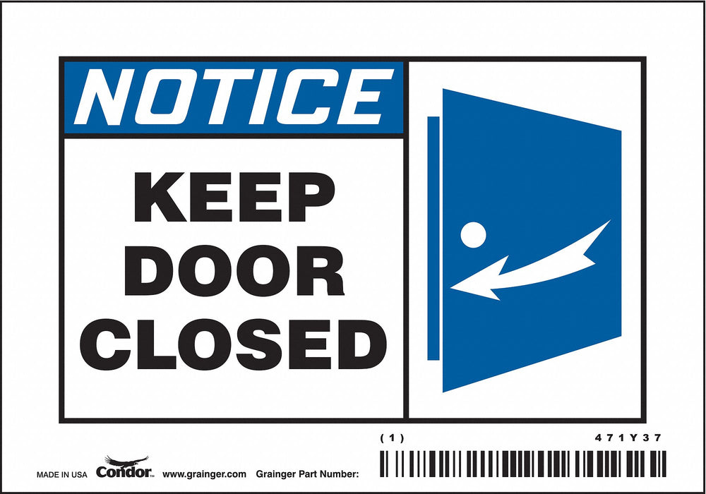 Safety Sign 3 1/2 in x 5 in Vinyl