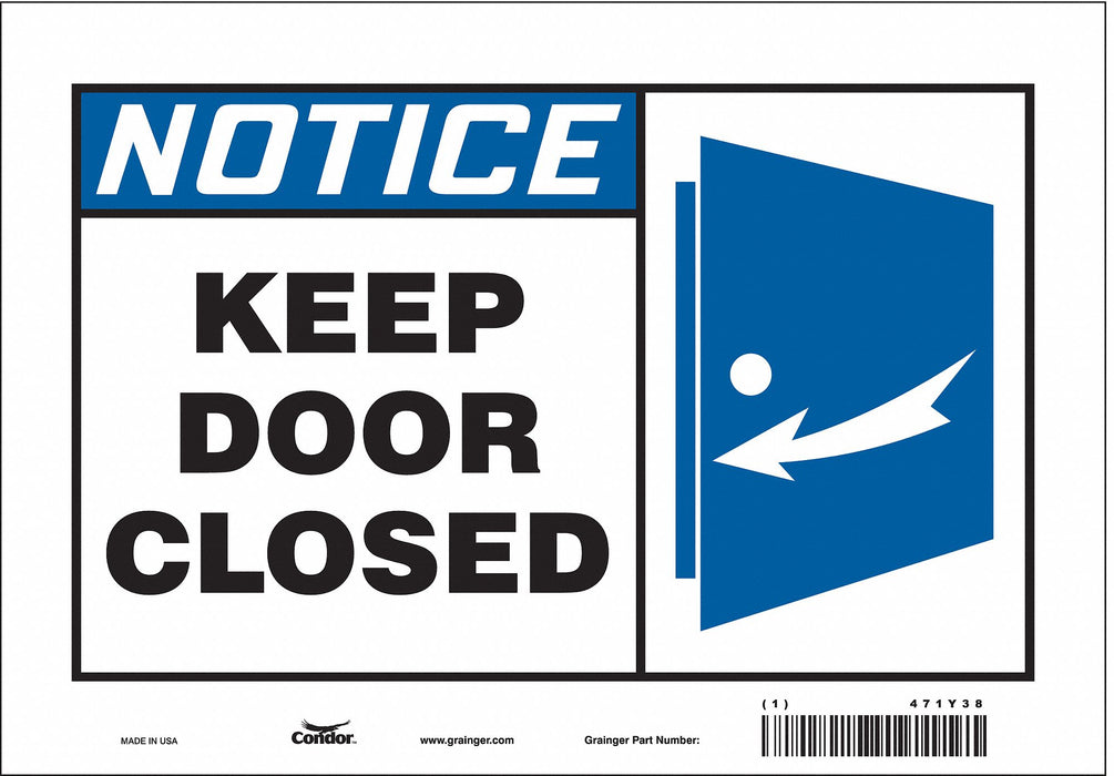 Safety Sign 7 in x 10 in Vinyl