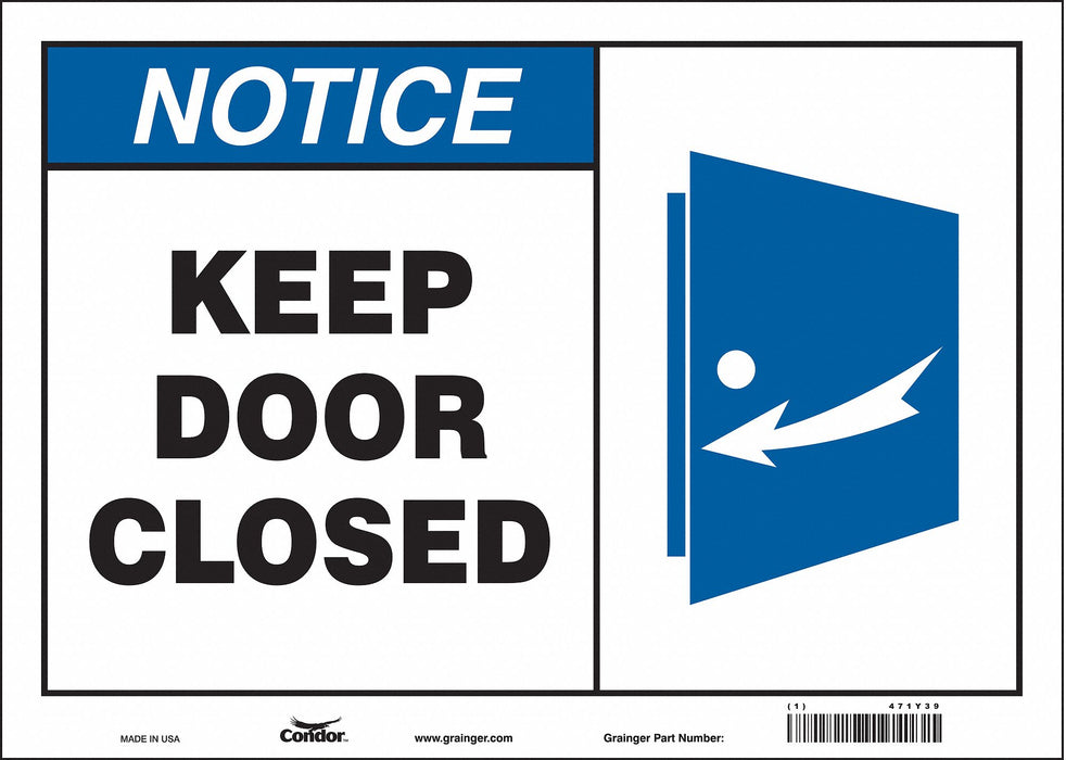 Safety Sign 10 in x 14 in Vinyl