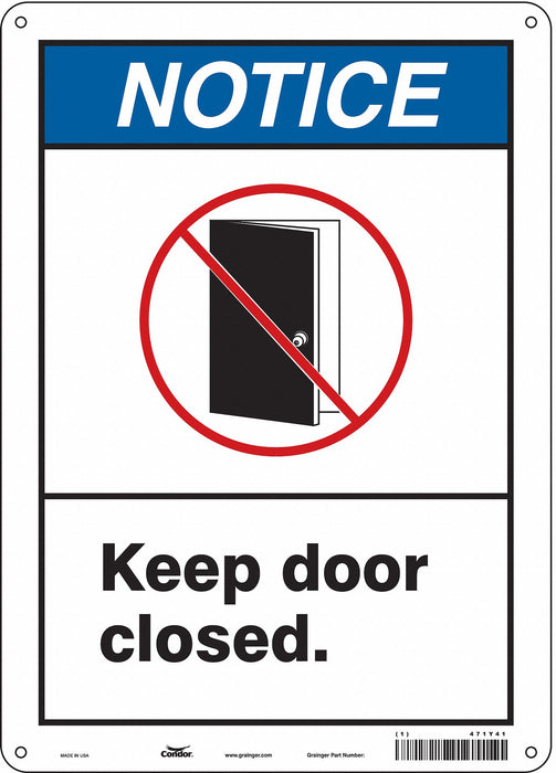Safety Sign 14 in x 10 in Aluminum
