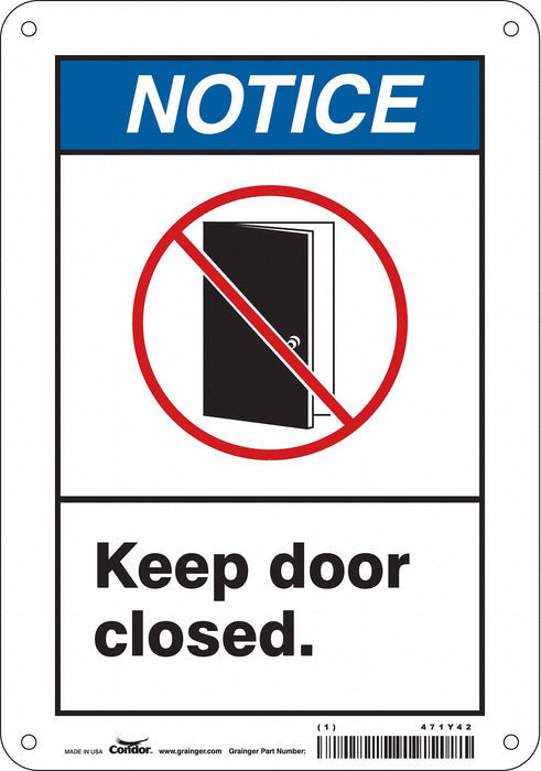 Safety Sign 10 in x 7 in Polyethylene