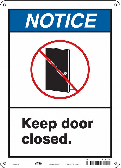 Safety Sign 14 in x 10 in Polyethylene