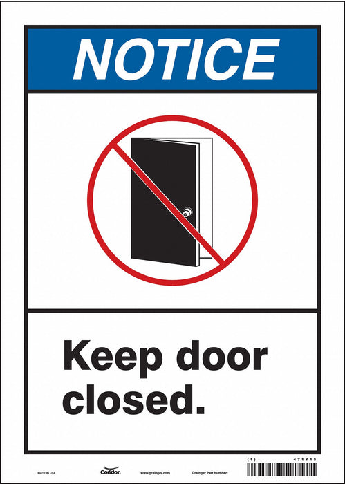 Safety Sign 14 in x 10 in Vinyl