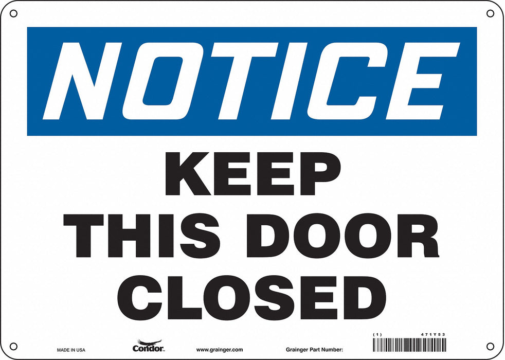 J6997 Safety Sign 10 in x 14 in Aluminum