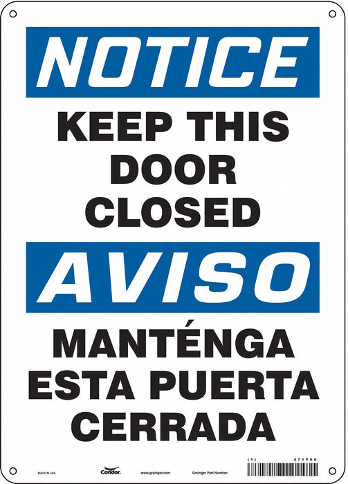 Safety Sign 14 in x 10 in Aluminum