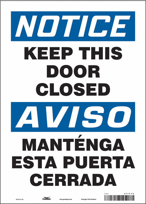 Safety Sign 14 in x 10 in Vinyl