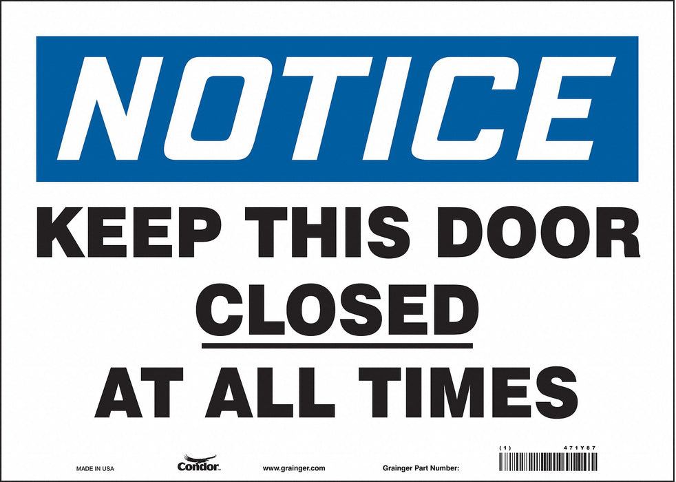 Safety Sign 10 in x 14 in Vinyl