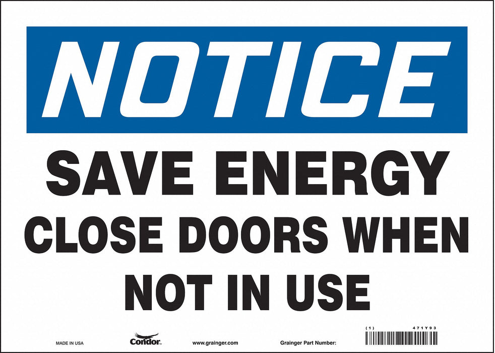 Safety Sign 10 in x 14 in Vinyl