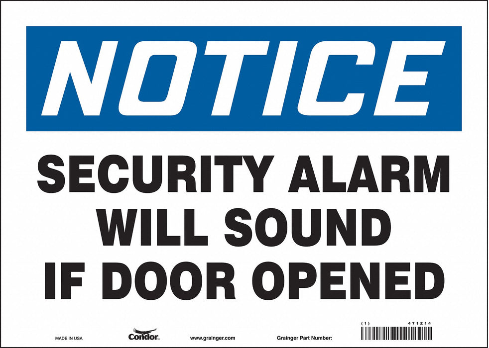Safety Sign 10 in x 14 in Vinyl