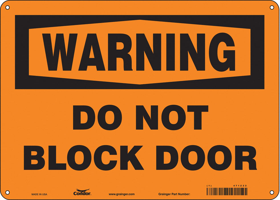 Safety Sign 10 in x 14 in Aluminum
