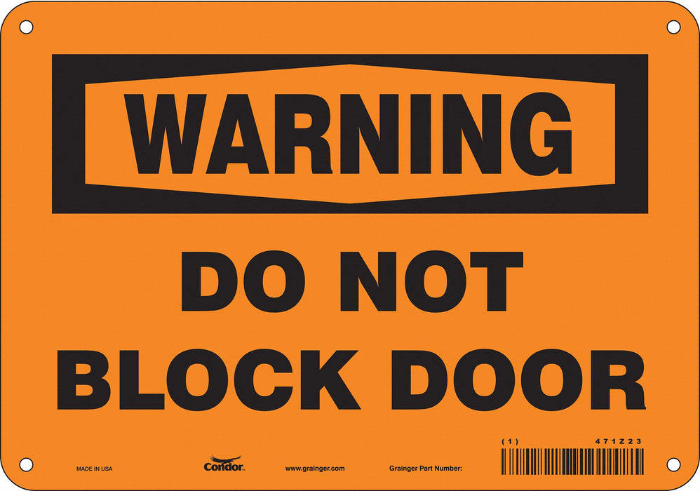 Safety Sign 7 in x 10 in Polyethylene