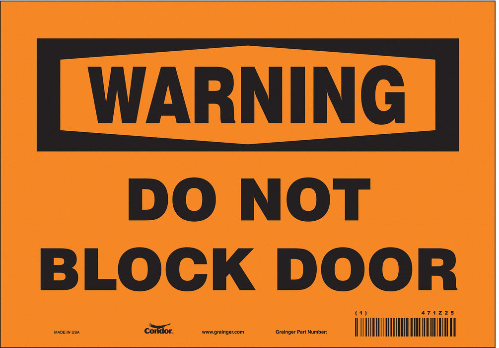 Safety Sign 7 in x 10 in Vinyl